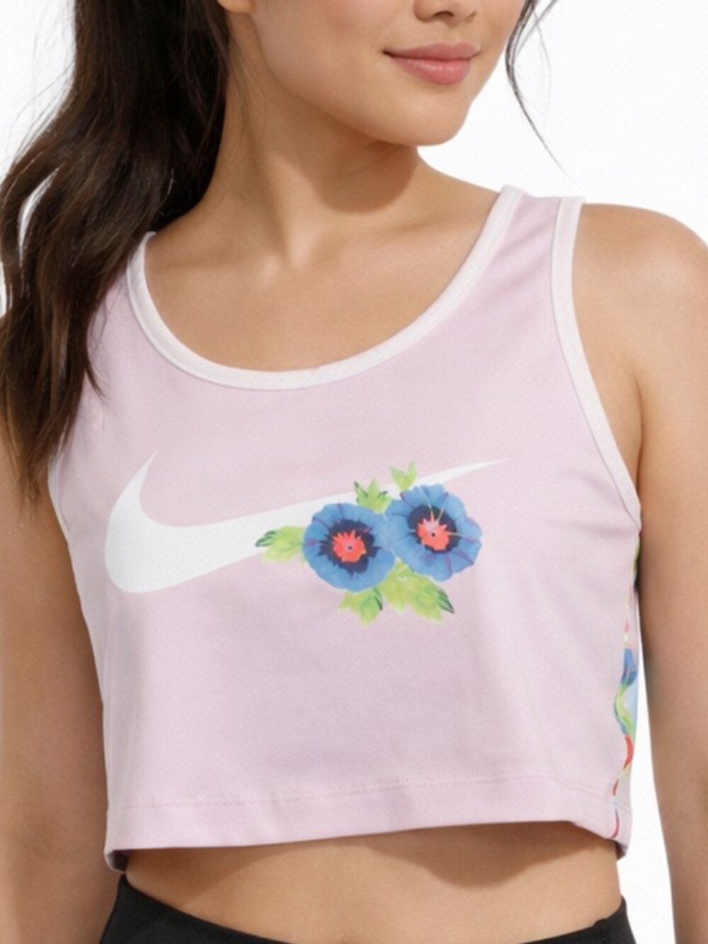 Nike Dri-FIT Floral Cropped Athletic Top | XS